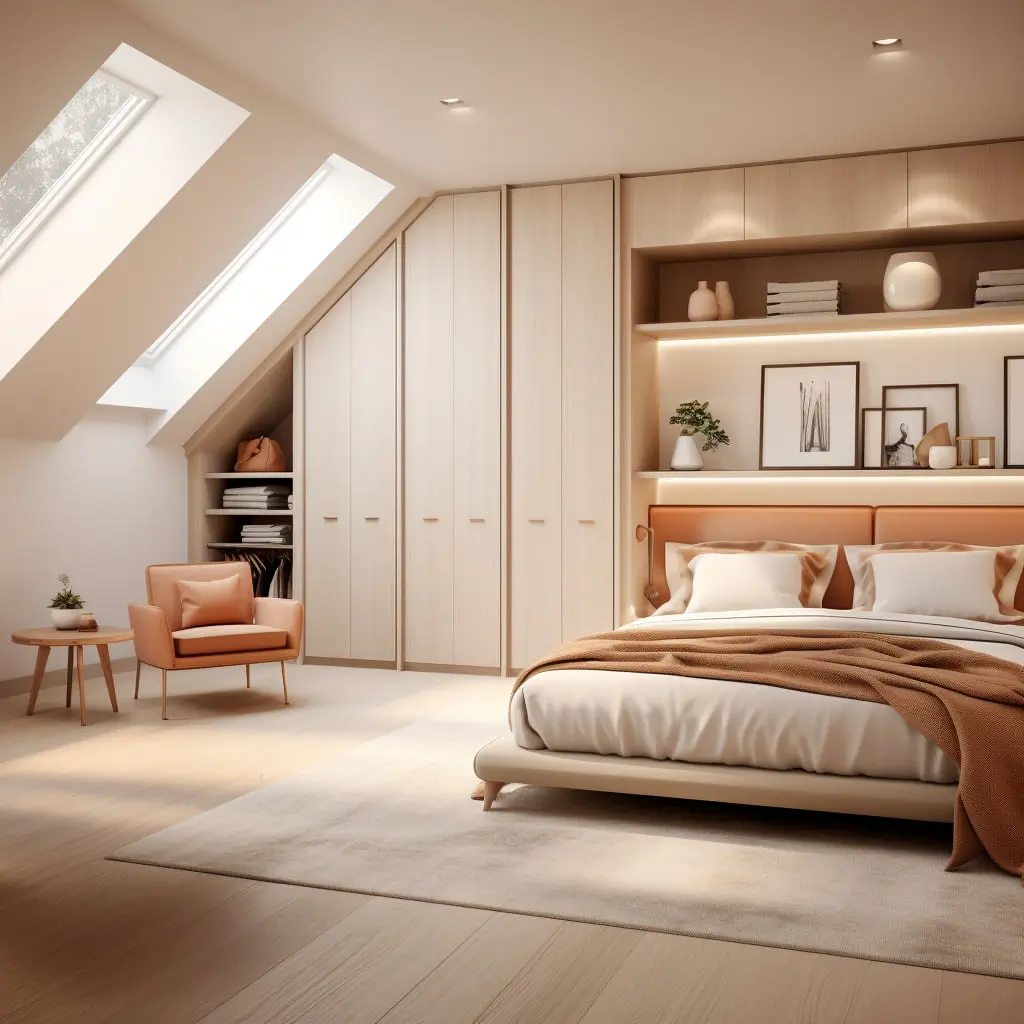 Rénovation et aménagement des combles, mobilier sur mesure